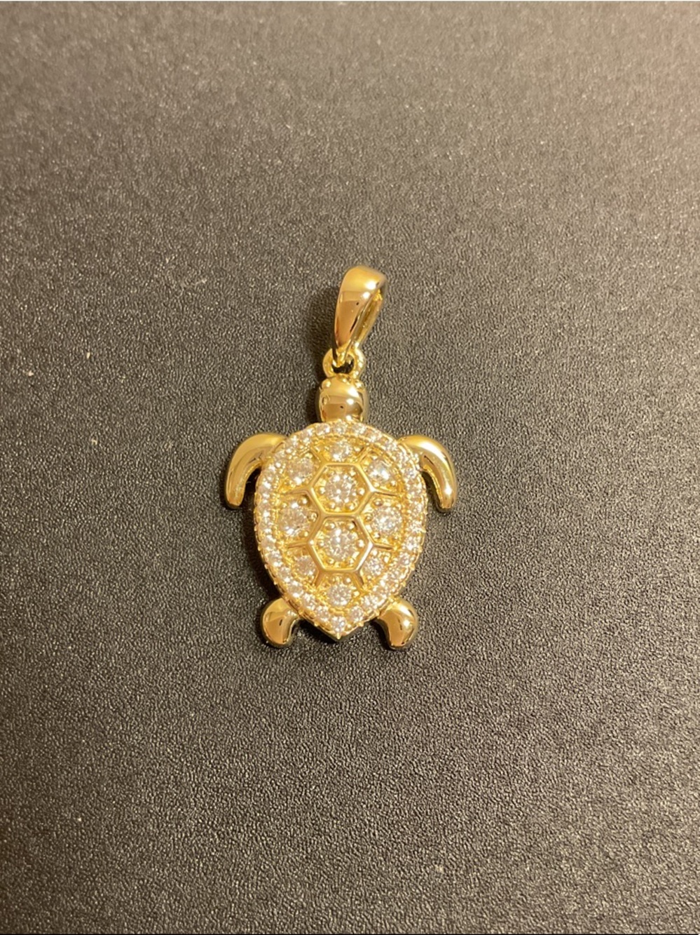 Sterling Silver 925 Turtle Pendant Necklace Charm - Unbranded - gold plated